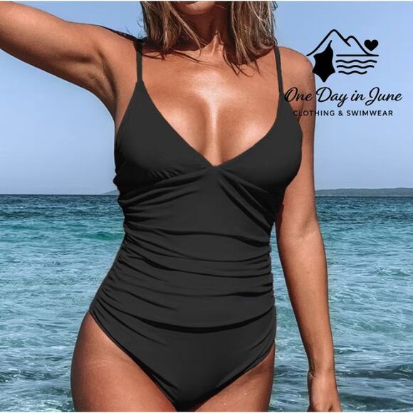 Cupshe V Neck Tummy Control One Piece Swimsuit Size XL - Picture 1 of 7